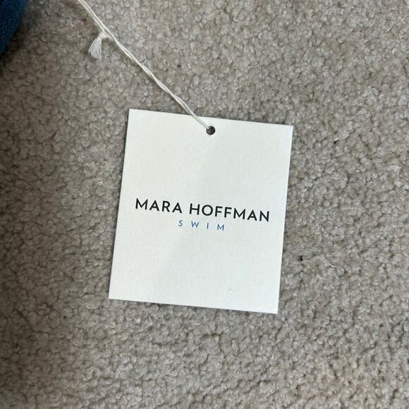 NWT Mara Hoffman Kay Terry Slate Blue Low Rise Hipster Bikini Swimsuit Size M - Picture 6 of 7